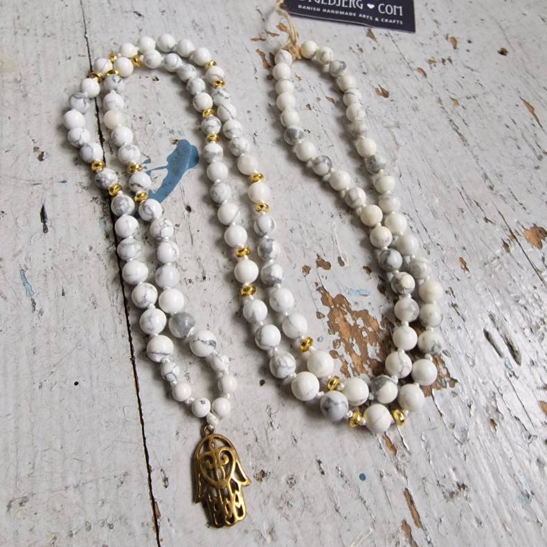 Howlite hamsa luksus boheme mala
