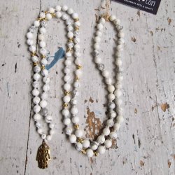 Howlite hamsa luksus boheme mala
