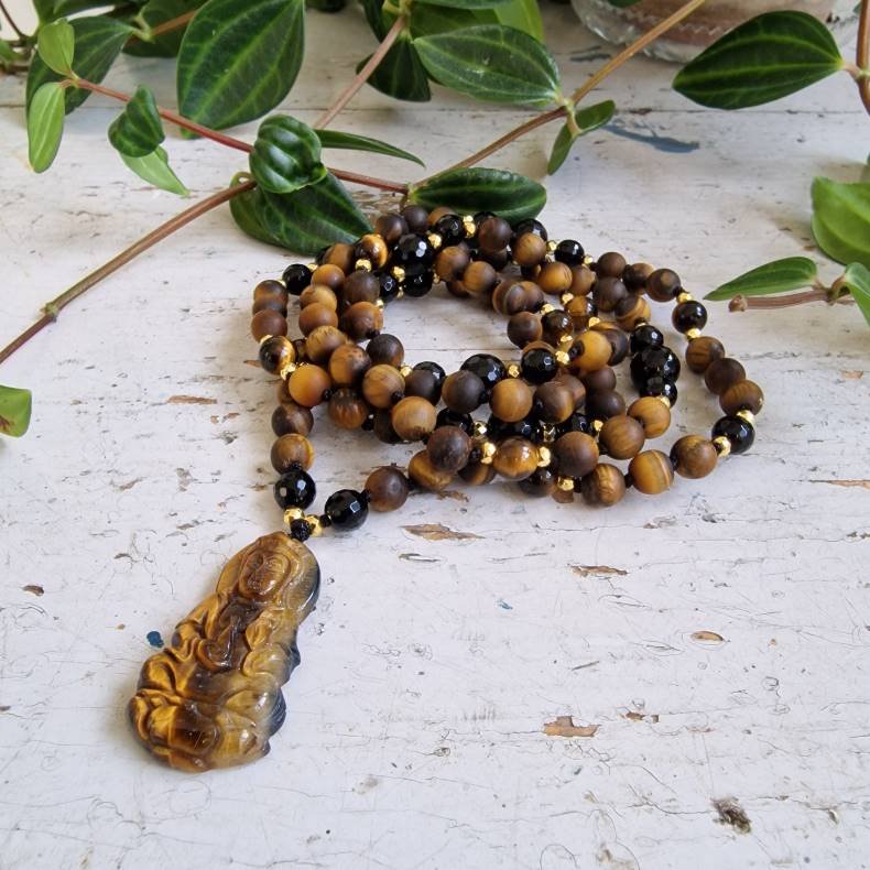 Tigerje sten guanyin luksus boheme mala