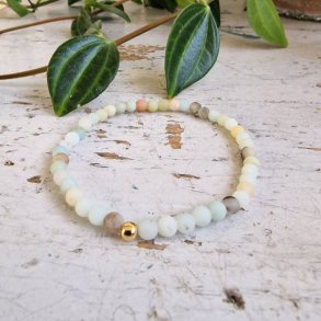 Pari armbnd amazonit mat 4 mm