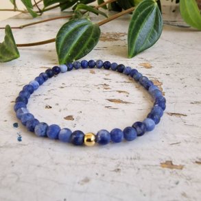 Pari armbnd lapis lazuli mat 4 mm