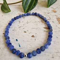 Pari armbnd lapis lazuli mat 4 mm