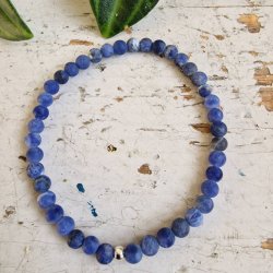 Pari armbnd lapis lazuli mat 4 mm