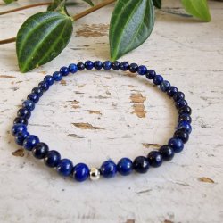Pari armbnd Lapis lazuli 4 mm