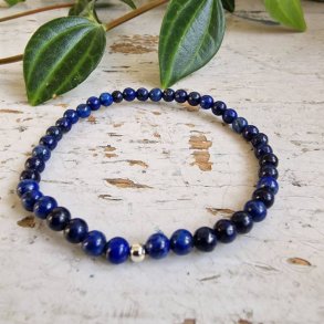 Pari armbnd Lapis lazuli 4 mm
