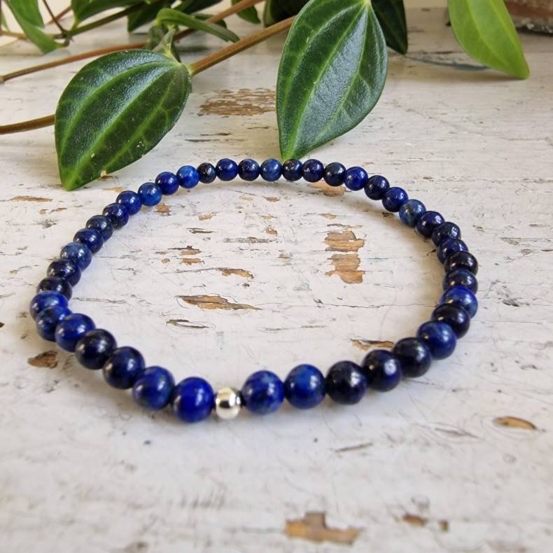 Pari armbnd Lapis lazuli 4 mm