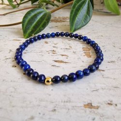 Pari armbnd Lapis lazuli 4 mm