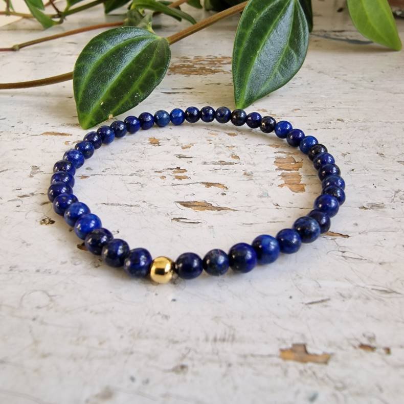 Pari armbnd Lapis lazuli 4 mm