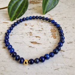 Pari armbnd Lapis lazuli 4 mm