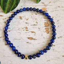 Pari armbnd Lapis lazuli 4 mm
