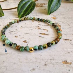 Pari armbnd Afrikansk turkis 4 mm