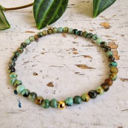 Pari armbnd Afrikansk turkis 4 mm