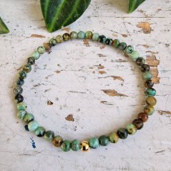 Pari armbnd Afrikansk turkis 4 mm