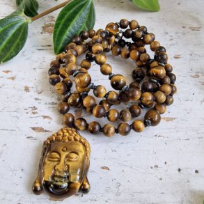 Tigerje buddha hoved luksus bohene mala
