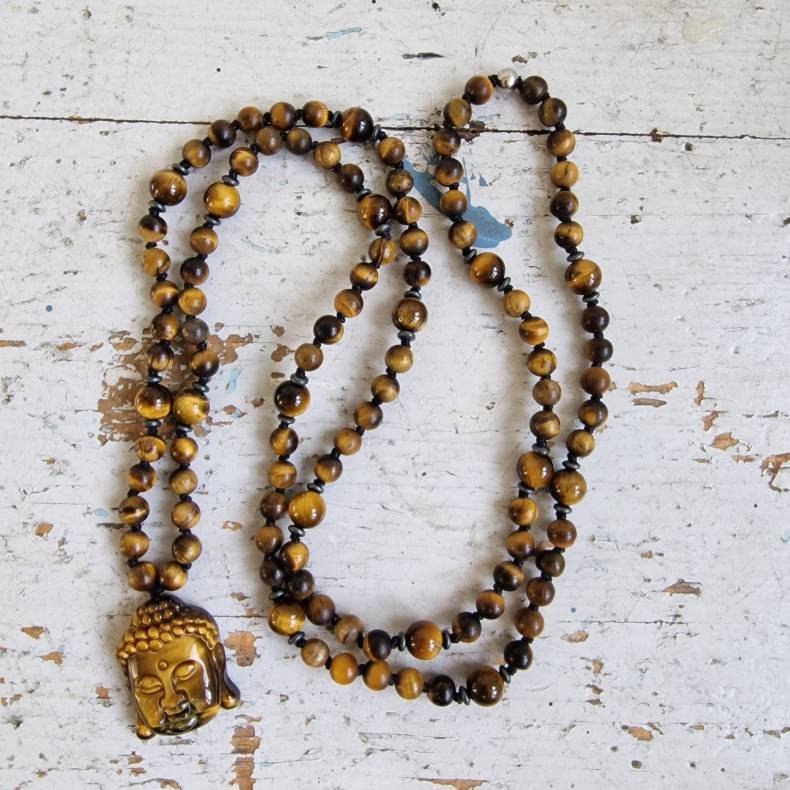 Tigerje buddha hoved luksus bohene mala