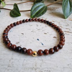 Pari armbnd rd jaspis 4 mm