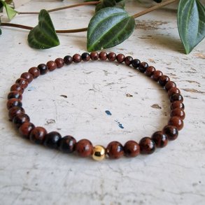 Pari armbnd rd jaspis 4 mm