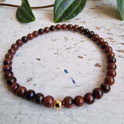 Pari armbnd rd jaspis 4 mm