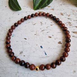 Pari armbnd rd jaspis 4 mm