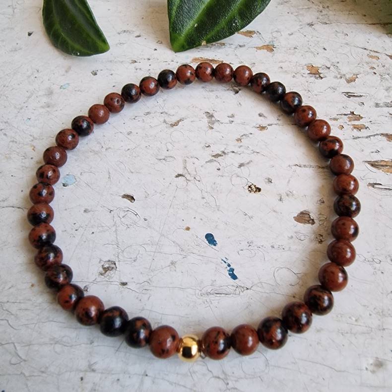 Pari armbnd rd jaspis 4 mm