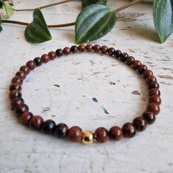 Pari armbnd rd jaspis 4 mm