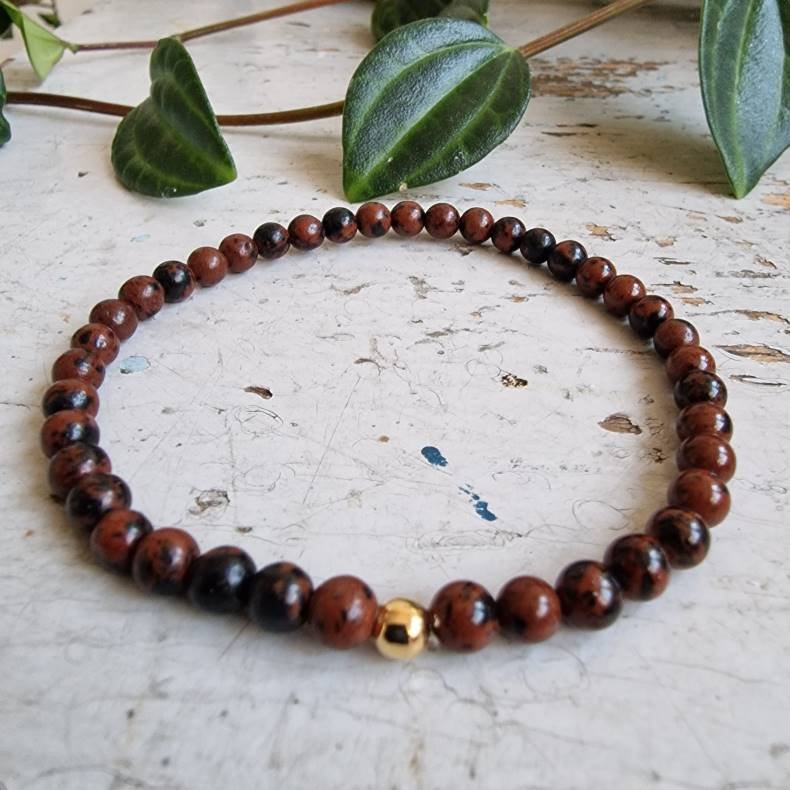 Pari armbnd rd jaspis 4 mm