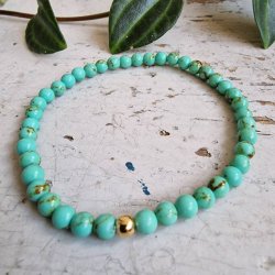 Pari armbnd turkis howlite 4 mm
