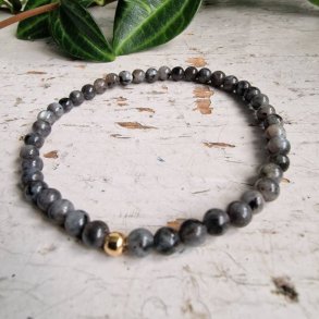 Pari armbnd Lavakite 4 mm