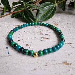 Pari armbnd Chrysocolla 4 mm
