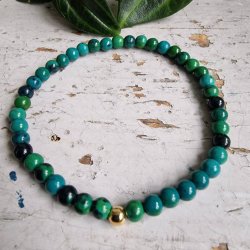 Pari armbnd Chrysocolla 4 mm