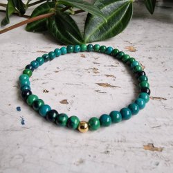 Pari armbnd Chrysocolla 4 mm
