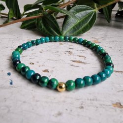 Pari armbnd Chrysocolla 4 mm