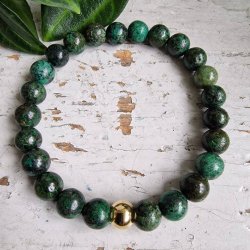 Afrikansk turkis unisex armbnd  8 mm