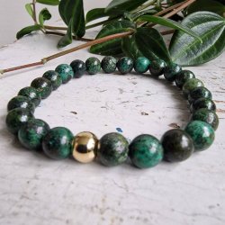 Afrikansk turkis unisex armbnd  8 mm