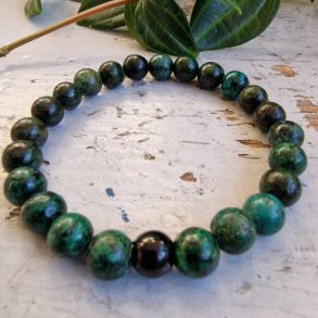 Afrikansk turkis unisex armbnd  8 mm