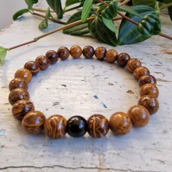 Elefant jaspis unisex armbnd  8 mm