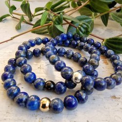  Lapis lazuli unisex armbnd 8 mm