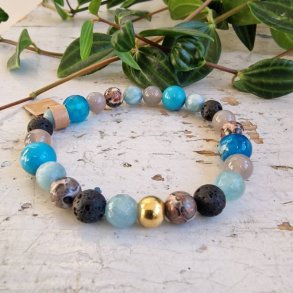 Blt mix color sten armbnd 8 mm