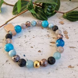 Blt mix color sten armbnd 8 mm