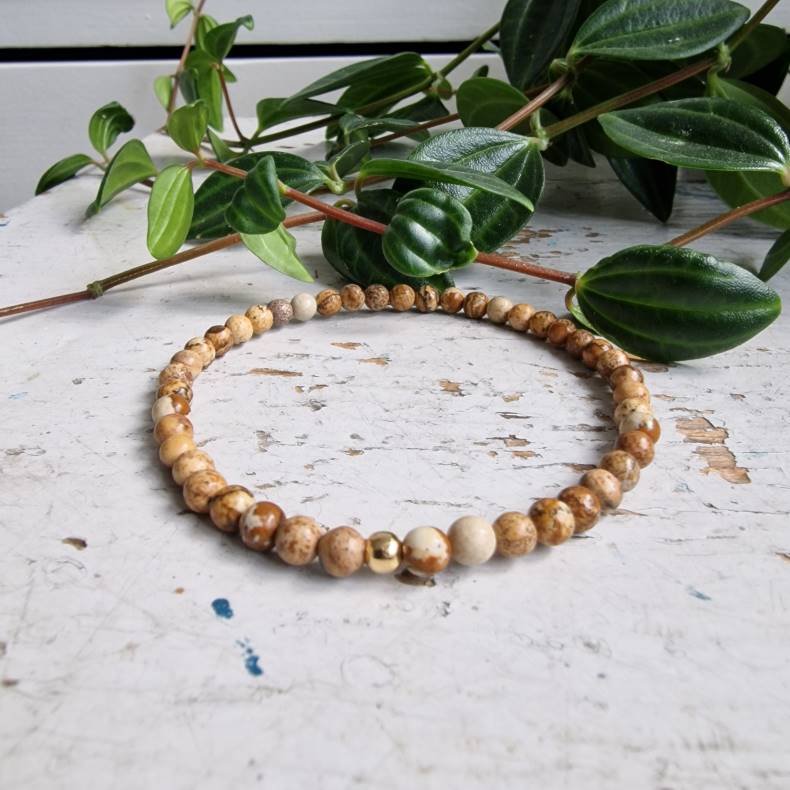 Pari Armbnd picture jaspis 4 mm 