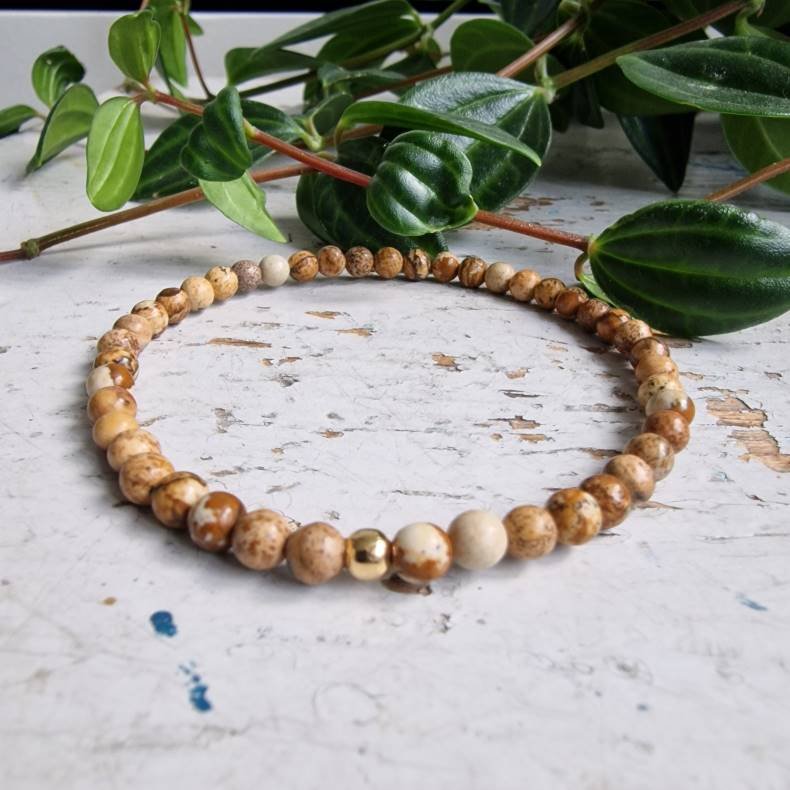 Pari Armbnd picture jaspis 4 mm 