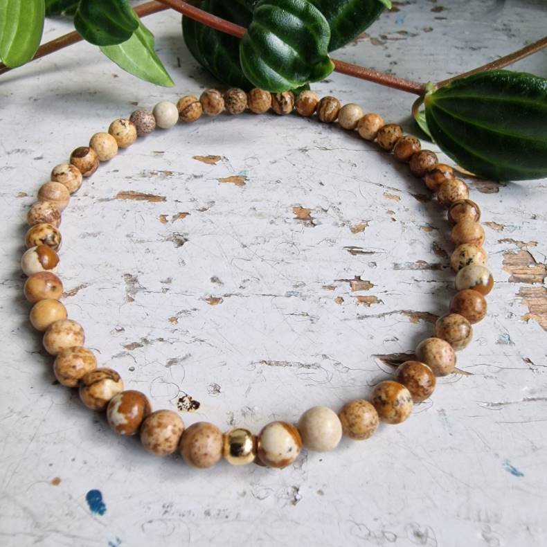 Pari Armbnd picture jaspis 4 mm 