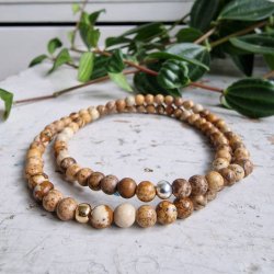 Pari Armbnd picture jaspis 4 mm 