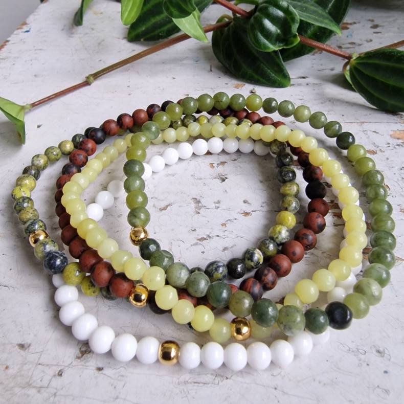 NO: 25 Unika Armbnds 5 stk. bundle str 17 cm