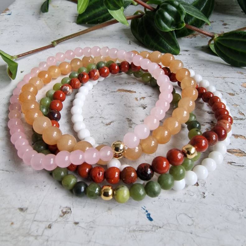 NO: 28 Unika Armbnds 5 stk. bundle str 17 cm