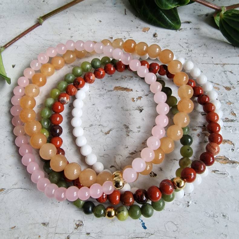 NO: 28 Unika Armbnds 5 stk. bundle str 17 cm