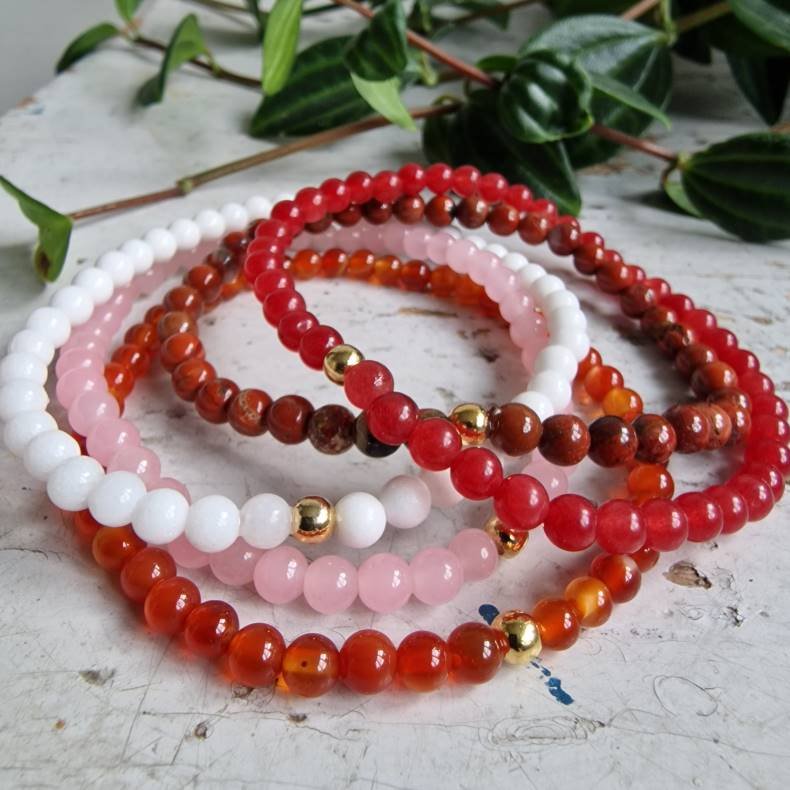 NO: 30 Unika Armbnds 5 stk.  bundle str 17 cm