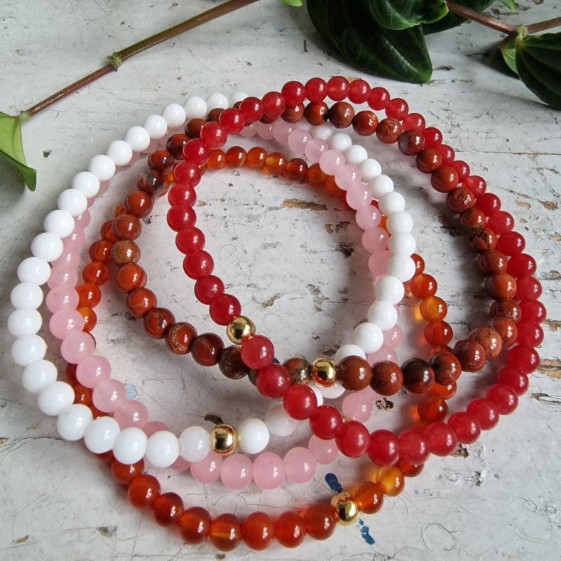 NO: 30 Unika Armbnds 5 stk.  bundle str 17 cm