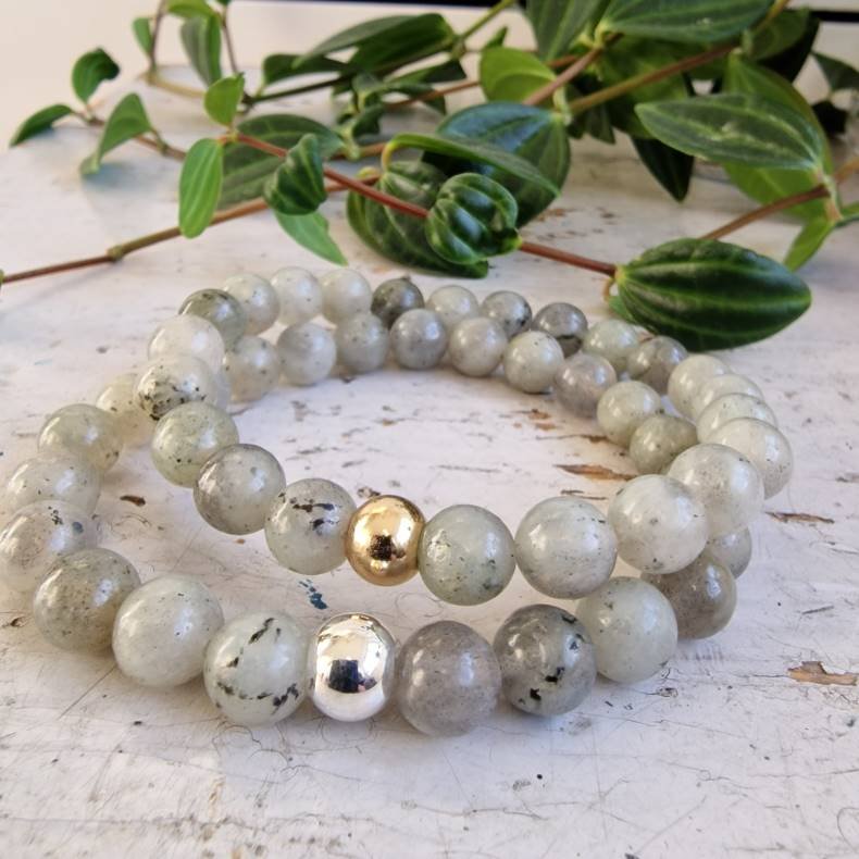 Labradorit armbnd 8 mm