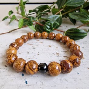 Elefant jaspis unisex armbnd  10 mm